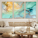 Green Marble Fluid Effect Wall Art Abstract Canvas Wall Art by MyGreatCanvas | Canvas Wall Art Prints | Photo Prints & Wall Decor