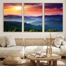 Sunset over Mountain Canvas Print, Forest Canvas Wall Art – by MyGreatCanvas | Canvas Wall Art Prints | Photo Prints & Wall Decor