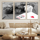 Poker Game Cards Wall Art Canvas, Multi Panel Wall Art by MyGreatCanvas | Canvas Wall Art Prints | Photo Prints & Wall Decor