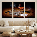 Whiskey Cigar Wall Art Canvas Print Kitchen Wall