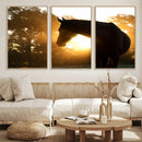 Horse at Sunset Wall Art Animal Canvas Print