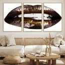 Close Up Lips Wall Art Canvas Print
