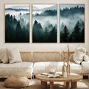 Captivating Misty Forest Wall Art Canvas, Premium Canvas