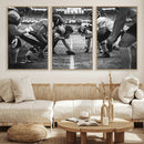 American Football Wall Art Canvas Print Framed Stadium Sport