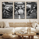 American Football Wall Art Canvas Print Framed Stadium Sport