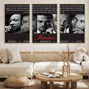 Thinker Quintet Canvas Wall Art – Martin, Obama, Malcolm X,