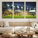 Columbus Crew Stadium Match Triple Canvas Wall Art - Dynamic