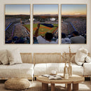 Dodger Stadium Sunset Game Triple Canvas Wall Art - Los