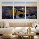 Dodger Stadium Sunset Game Triple Canvas Wall Art - Los