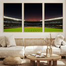 Yankee Stadium Night Game Triple Canvas, Yankee Stadium