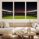Yankee Stadium Night Game Triple Canvas, Yankee Stadium