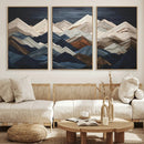Mountain Wall Art – Modern Geometric Landscape Canvas Print,