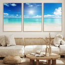 Blue Ocean Wall Art Canvas Print - Tranquil Ocean Paradise