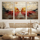 Abstract Angel Wings Canvas Wall Art – Framed and Ready to