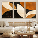 Geometric Abstract Wall Art Canvas Print, Mid Century Modern
