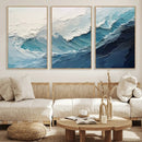 Ocean Wave Canvas Wall Art Print – Coastal Living Room Large