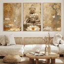 Buddha Wall Art Canvas Print, Buddha Meditation Room Decor,