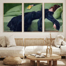 Decadent Girl by Ramon Casas Wall Art Canvas Print, Framed