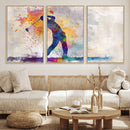 Watercolor Golf Swing Wall Art Canvas Print | Vibrant