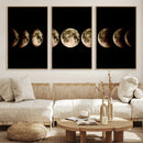 Phases of the Moon Wall Art | Canvas Print for Modern Wall by MyGreatCanvas | Canvas Wall Art Prints | Photo Prints & Wall Decor