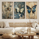 Butterfly Wall Art Trio | Vintage Butterfly Canvas Print | by MyGreatCanvas | Canvas Wall Art Prints | Photo Prints & Wall Decor