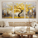 Golden Tree Canvas Print | Abstract Wall Art for Modern