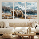 Bear and Baby Bear Wall Art Canvas Print
