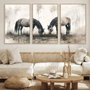 Chines Ink Style Vintage Horses Wall Art Canvas Print for by MyGreatCanvas | Canvas Wall Art Prints | Photo Prints & Wall Decor