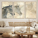 Abstract Horse Canvas Print | Modern Farmhouse Wall Art |