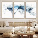Flight Route Map Wall Art Canvas Print, Abstract Air Traffic