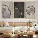 Minimalist Tree Rings Wall Art | Modern Abstract Canvas