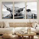 Scottish Highland Cow Wall Art | Rustic Farmhouse Décor |