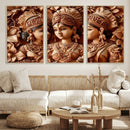 Indian Woman Statue Wall Art Canvas Print