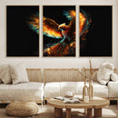 Fiery Phoenix Canvas Print | Ready to Hang Wall Art | Bold
