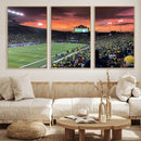 Eugene Autzen Stadium Canvas Wall Art Print – Sunset Over