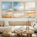 Abstract Landscape Wall Art Canvas Print - Warm Tones of