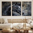 Large Abstract Horse Wall Art Canvas Print | Farmhouse Wall