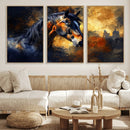 Abstract Horse Art Print - Abstract Canvas Wall Art |