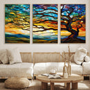 Vibrant Mosaic Tree of Life Wall Art | Stained Glass Style