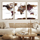 World Map Canvas Print – Detailed Map of the World Wall Art by MyGreatCanvas | Canvas Wall Art Prints | Photo Prints & Wall Decor