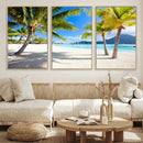 Blue Beach and Sea Wall Art Canvas Print by MyGreatCanvas | Canvas Wall Art Prints | Photo Prints & Wall Decor