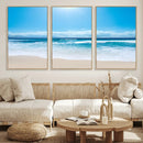 Wall Art Canvas Print Shiny Blue Sea and Beach by MyGreatCanvas | Canvas Wall Art Prints | Photo Prints & Wall Decor