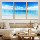 Beach Scene Canvas Wall Art Print – Tranquil Ocean Horizon by MyGreatCanvas | Canvas Wall Art Prints | Photo Prints & Wall Decor