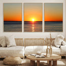 Golden Horizon Sunset Over Ocean Wall Art Canvas Print – by MyGreatCanvas | Canvas Wall Art Prints | Photo Prints & Wall Decor