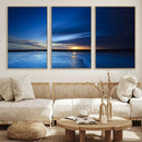 Blue Sunset Ocean Canvas Wall Art Print – Serene Coastal by MyGreatCanvas | Canvas Wall Art Prints | Photo Prints & Wall Decor