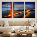 Large Wall Art San Francisco Canvas Print - Wonderful Golden