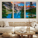 Canadian Rockies Moraine Lake Wall Art Canvas Print, Pine
