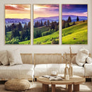 Green Hills and Sunset Wall Art Print - Scenic Landscape by MyGreatCanvas | Canvas Wall Art Prints | Photo Prints & Wall Decor