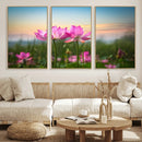 Pink Flower on the Mountain Canvas Print, Framed Pink Flower