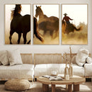 Horses and Cowboys Wall Art Canvas Print by MyGreatCanvas | Canvas Wall Art Prints | Photo Prints & Wall Decor
